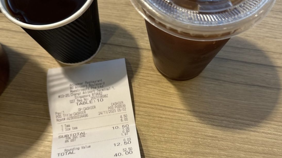 Customer stunned after being charged S.50 for two cups of tea